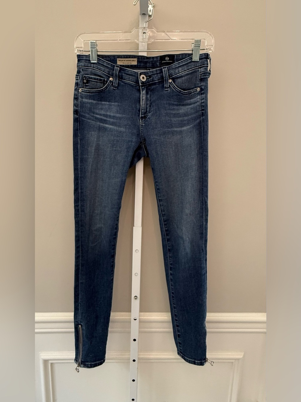 AG Adriano Goldschmied Zip-Up Legging Ankle Skinny Jeans Size 25 - Picture 2 of 15